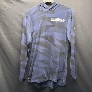 Dallas Cowboys Hooded Shirt Mens Medium Blue NFL Football Nike Dri Fit